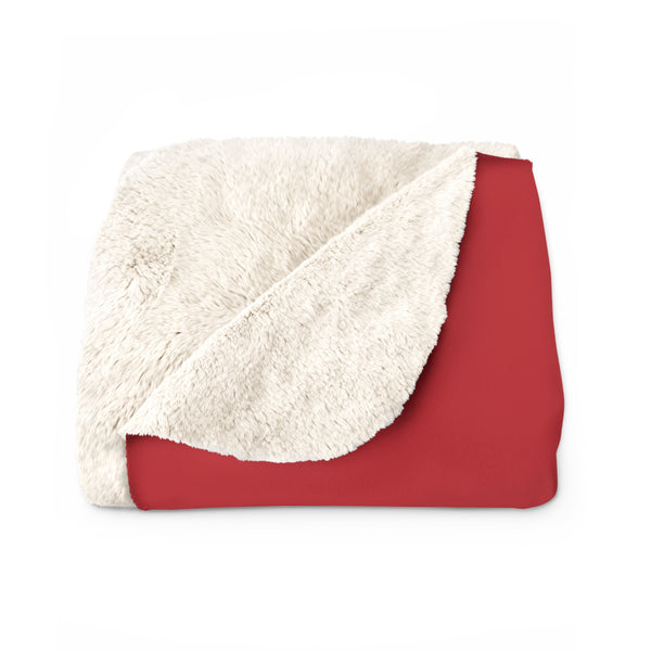 I Heart Pugs Sherpa Fleece Blanket In Red